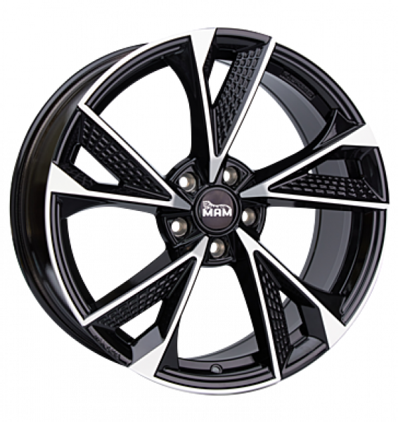 MAM, RS6, 7,5x17 ET40 5x114,3 72,6, black front polish