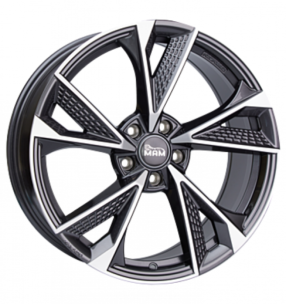 MAM, RS6, 8x18 ET35 5x120 72,6, palladium front polish