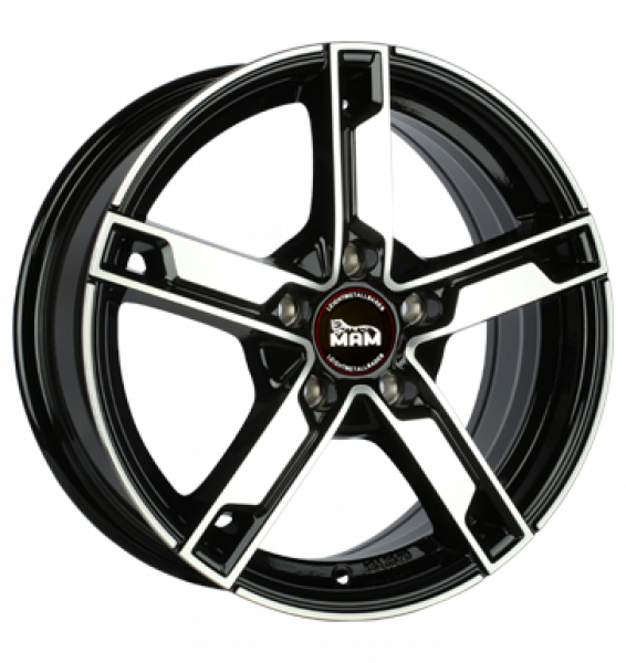 MAM, W4, 7x17 ET38 5x112 66,6, black front polish