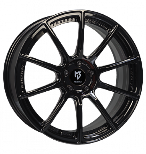 mbDESIGN, MF1, 8x19 ET34 5x115 75, schwarz glänzend lackiert