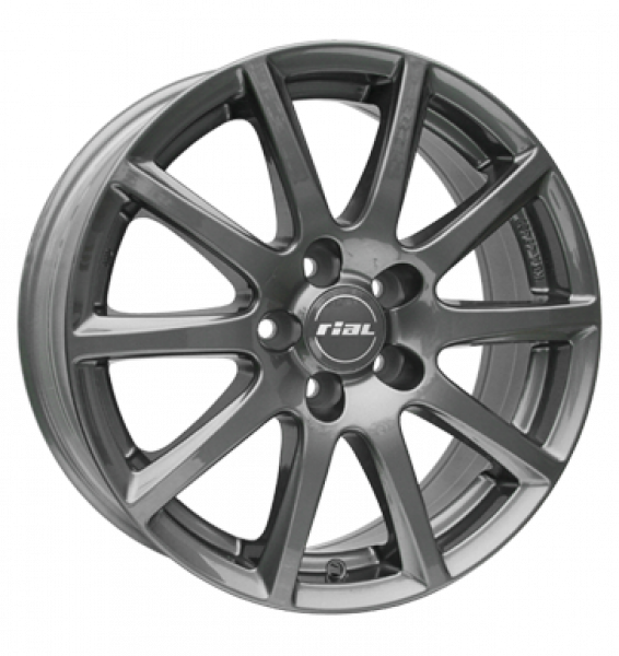 Rial, Milano, 7x17 ET40 5x120 76,1, titanium