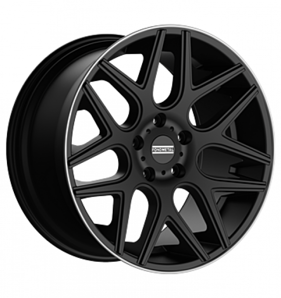 Fondmetal, Moros, 9,5x20 ET35 5x130 84,1, matt black machined lip