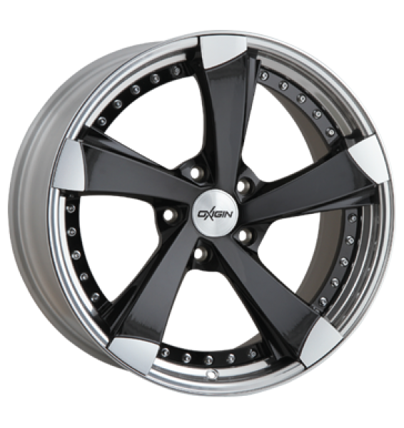Oxigin, MP2, 9x20 ET35 5x108 63,4, silver brush, lip black