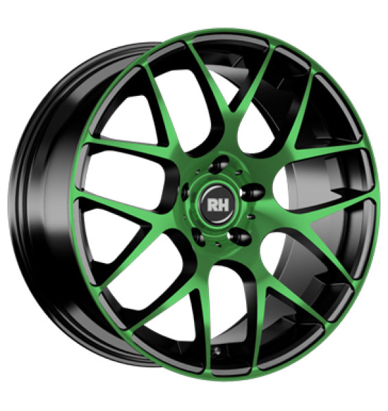 RH, NBU Race, 8x17 ET45 5x112 72,6, color polished - green