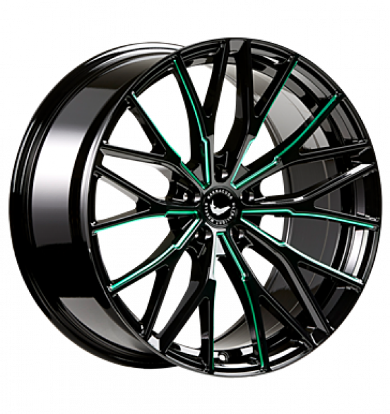 Barracuda, Project 3.0, 8,5x18 ET42 5x120 72,6, Black gloss flashgreen