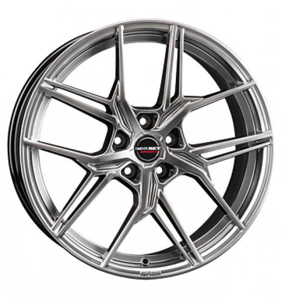 Borbet, QX, 8x19 ET50 5x108 72,5, hyper black silver