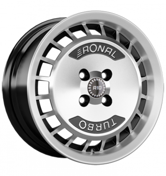 Ronal, R10 TURBO, 7x15 ET28 4x108 76, schwarz-frontkopiert