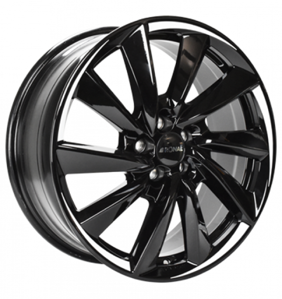 Ronal, R70, 7,5x18 ET30 5x112 66,5, jetblack white tail