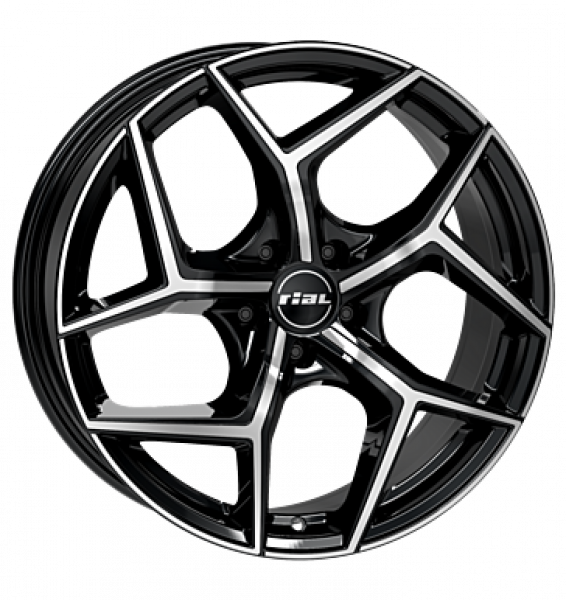 Rial, Salento, 8x18 ET45 5x108 70,1, diamant-schwarz-frontpoliert