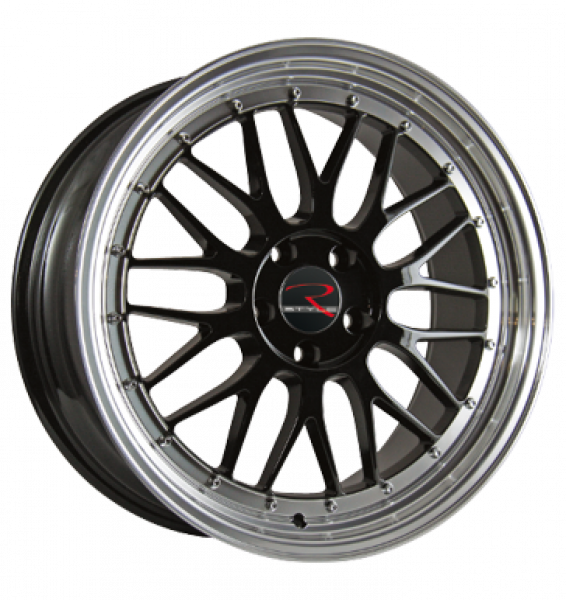 R-Style, RS3, 9,5x19 ET43 5x112 66,5  schwarz Horn poliert