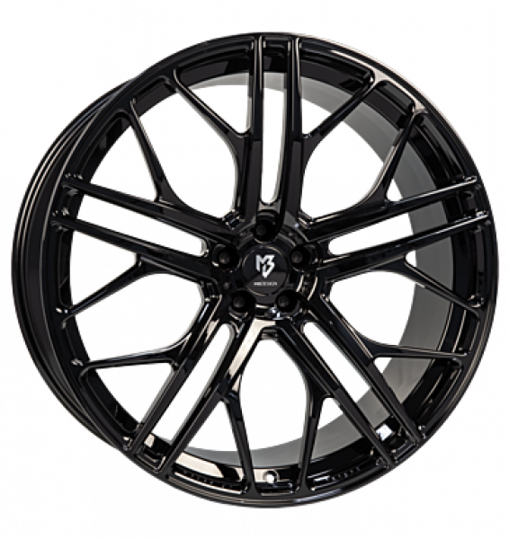 mbDESIGN, SF1, 12x24 ET45 5x112 75, schwarz glänzend lackiert