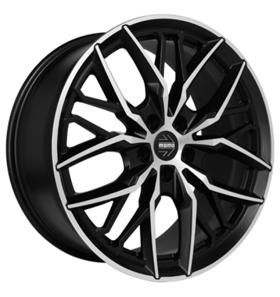 Momo, Spider, 9,5x19 ET40 5x120 72,6, matt black diamond cut