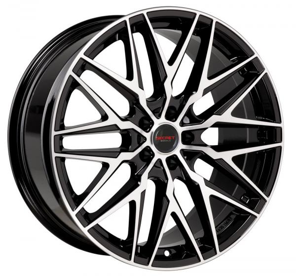 Secret Wheels, SW5, 7,5x18 ET52 5x112 66,6, black full polish
