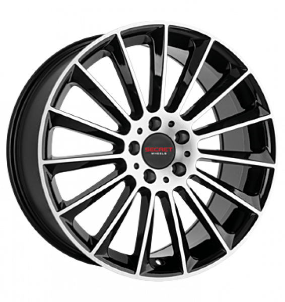 Secret Wheels, SW1, 11x22 ET40 5x112 66,6, black polish