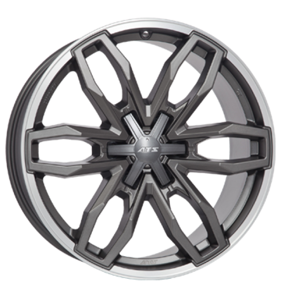 ATS, Temperament, 9,5x20 ET25 6x114,3 66,1, blizzard-grau-hornpoliert