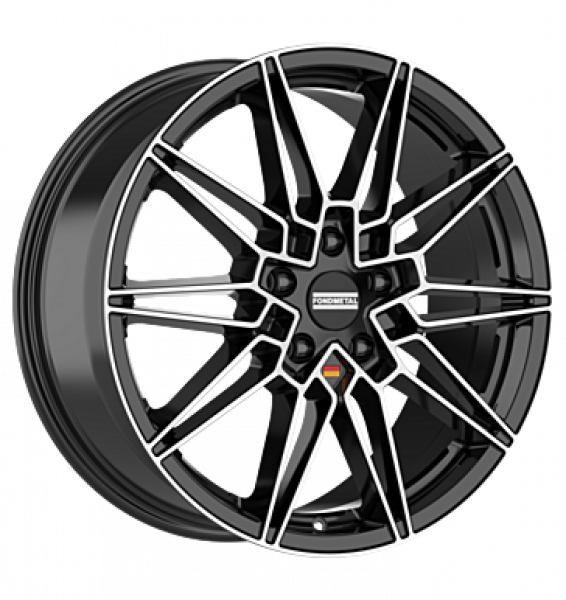 Fondmetal, Thoe, 9x19 ET27 5x120 72,5, glossy black machined