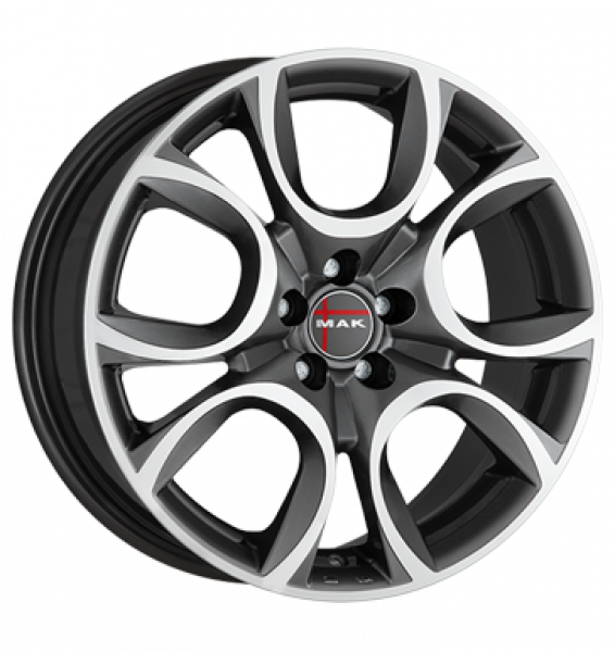 MAK, Torino, 5,5x14 ET35 4x98 58,1, gun metal - mirror face