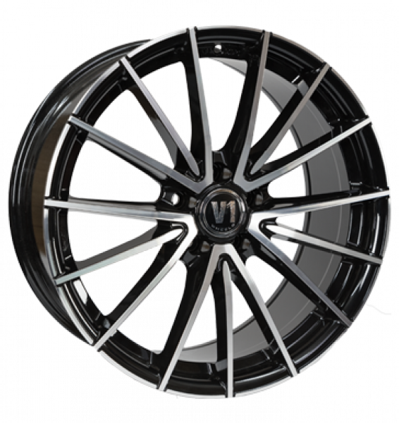 V1 Wheels, V2, 8x18 ET35 5x120 72,6, schwarz hochglanzpoliert