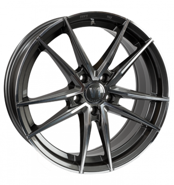 V1 Wheels, V3, 8x18 ET35 5x112 74,1, daytona grau hochglanzpoliert