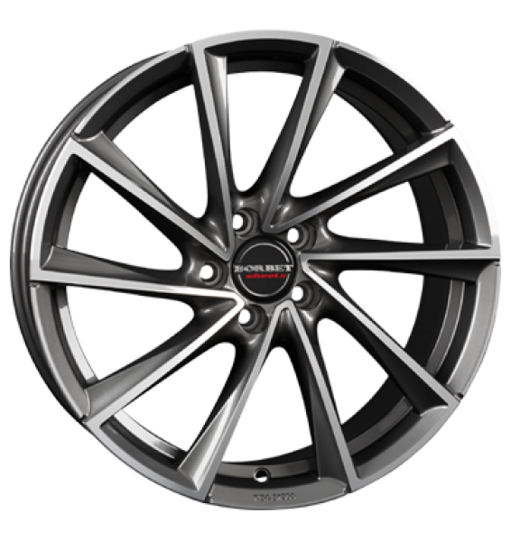 Borbet, VTX, 8,5x19 ET45 5x114,3 72,5, graphite polished