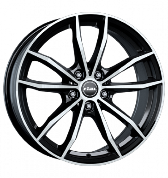 Rial, X12, 7,5x18 ET51 5x112 66,5, diamant-schwarz frontpoliert