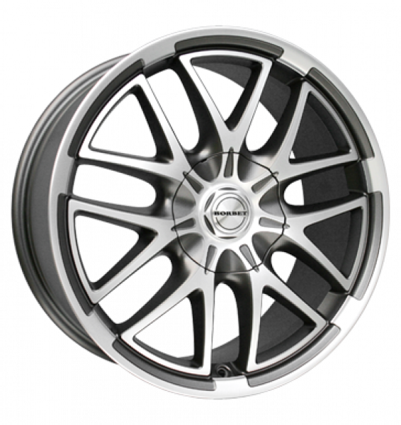 Borbet, XA, 8,5x19 ET40 5x108 67,1, mistral anthracite polished matt