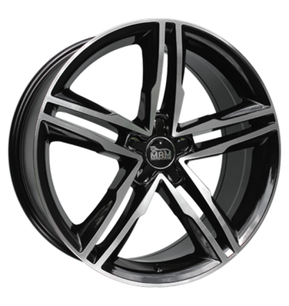 MAM, A1, 8x18 ET30 5x112 66,5, schwarz frontpoliert