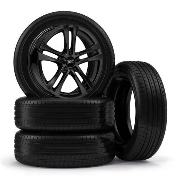 AS4 18 Zoll Black Glossy + Nexen Winterreifen Komplettrad